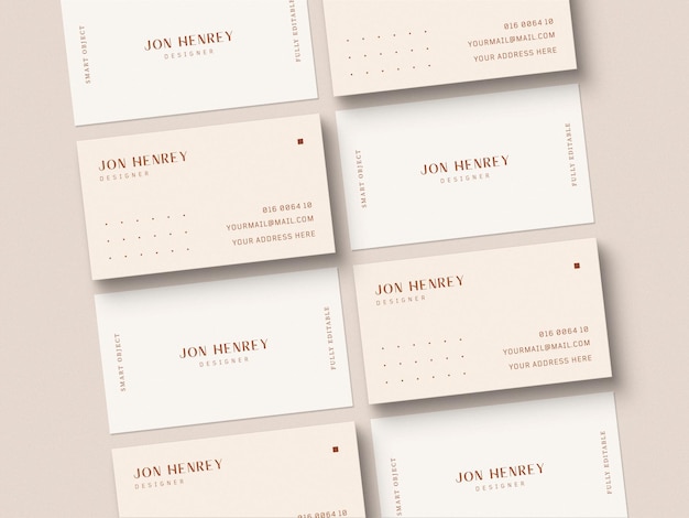 Mockup minimo di biglietti da visita