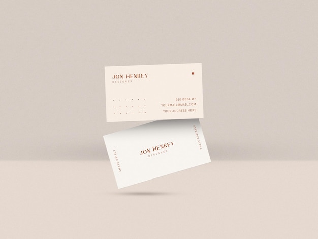 Mockup minimo di biglietti da visita