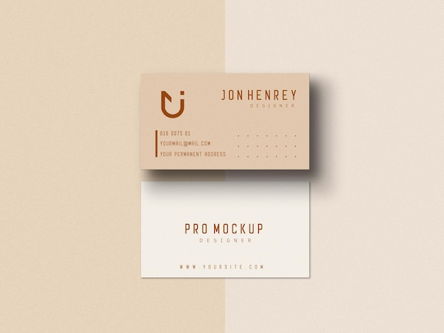 Mockup minimo di biglietti da visita