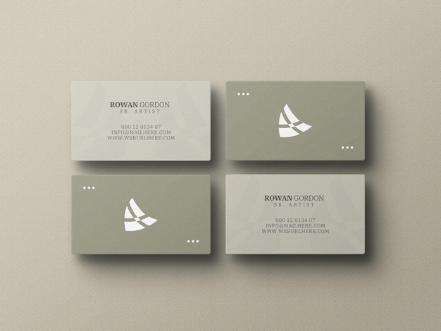 Mockup minimo di biglietti da visita