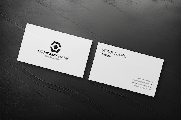 Mockup minimo di biglietto da visita