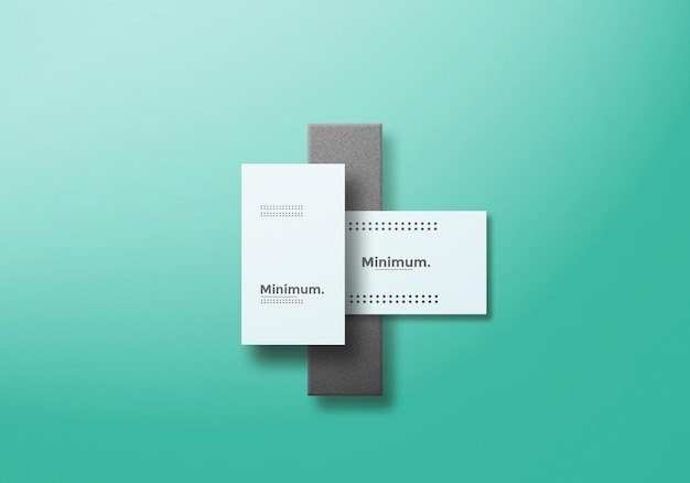 Mockup minimo di schede da visita