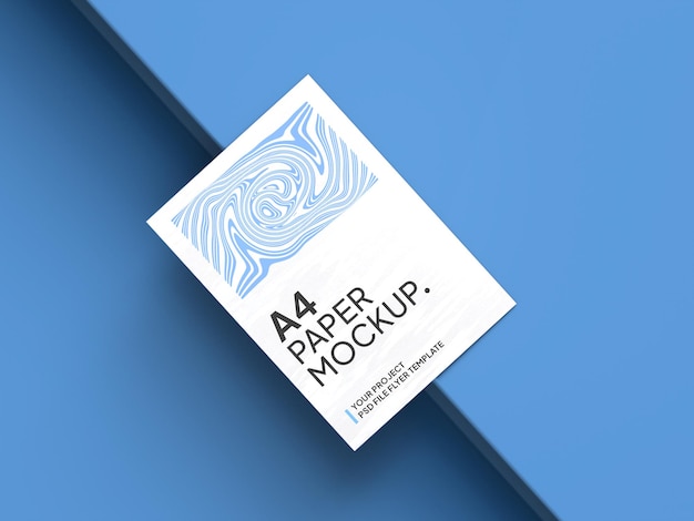 Mockup mínimo en papel A4