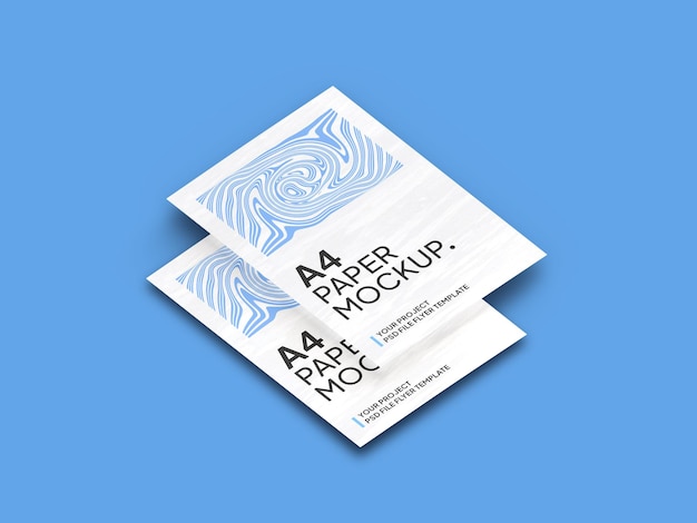 Mockup mínimo en papel A4