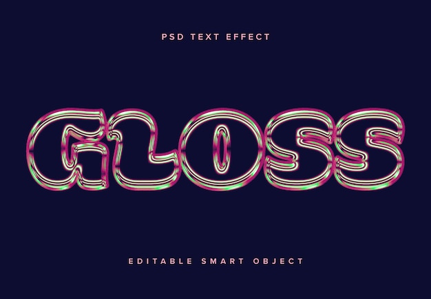 Mockup mit glänzendem Chrome-Text-Effekt