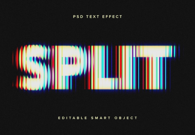 Mockup mit Glasfehler-Text-Effekt