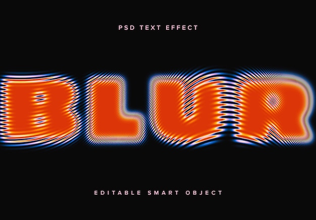 Mockup mit gradientverzerrter Texteffekt