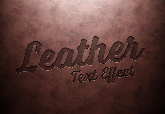 Mockup mit Marken-Leder-Text-Effekt