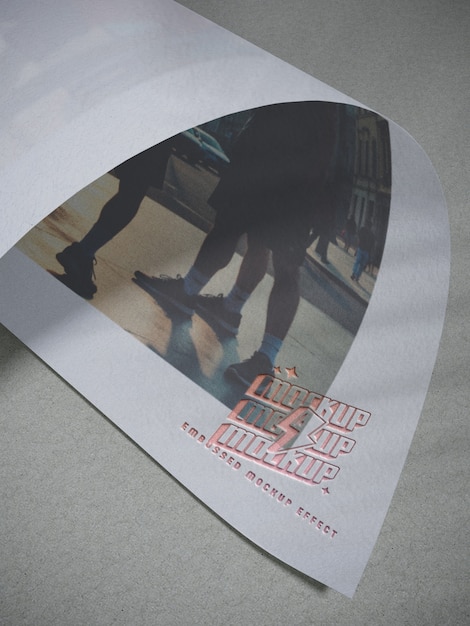 Mockup mit Papier-Logo-Effekt