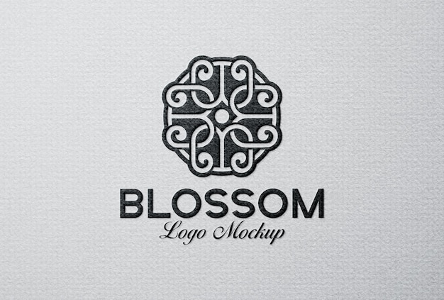 Mockup mit schwarzem Embossed-Logo
