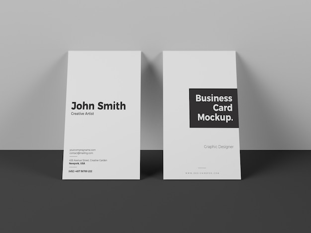 Mockup moderno biglietto da visita verticale