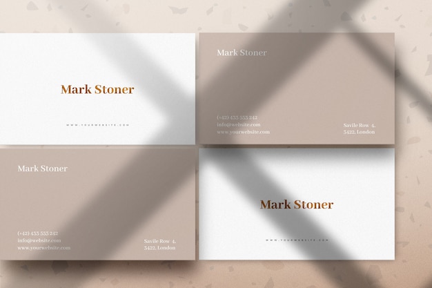 Mockup moderno biglietto da visita