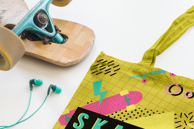 PSD mockup moderno de bolsa de compras
