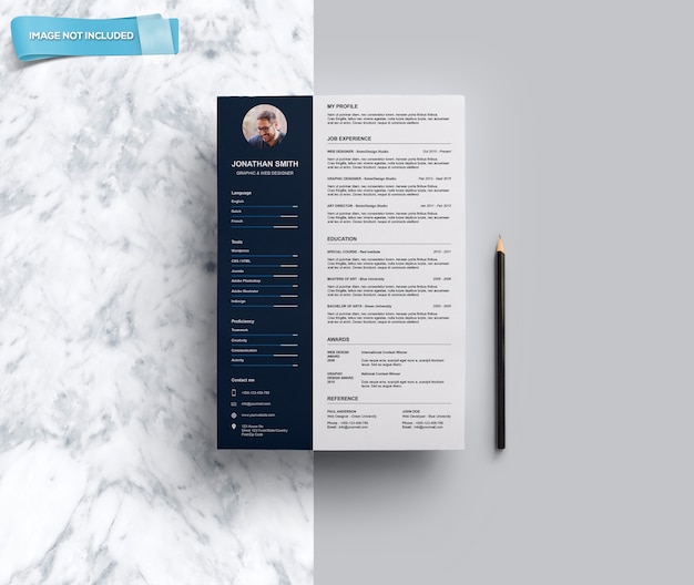 PSD mockup moderno de folleto de negocios