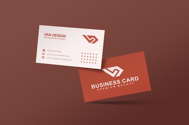 Mockup moderno de tarjetas de visita