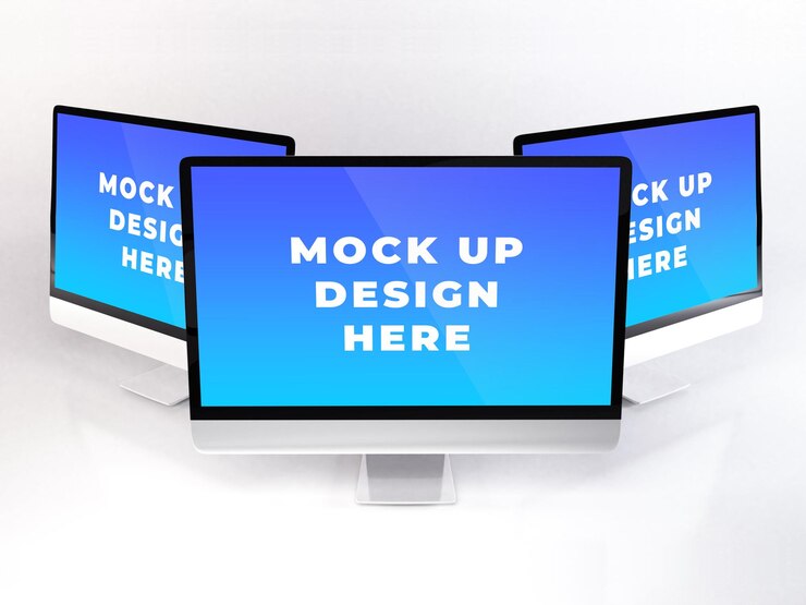 Mockup del monitor Mockup de la pantalla Mockup digital Mockup MacBook Mockup editable Mockup para PC Mockup