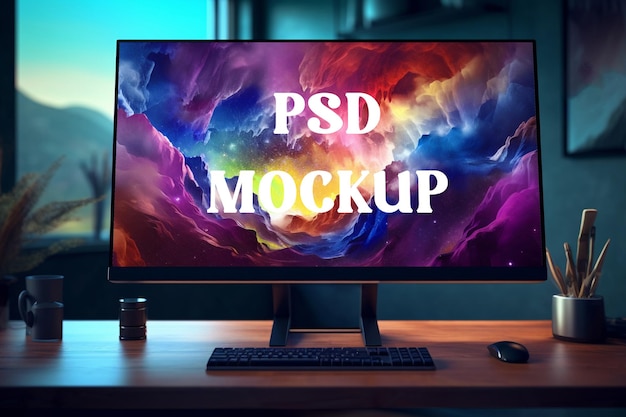 PSD mockup del monitor de psd