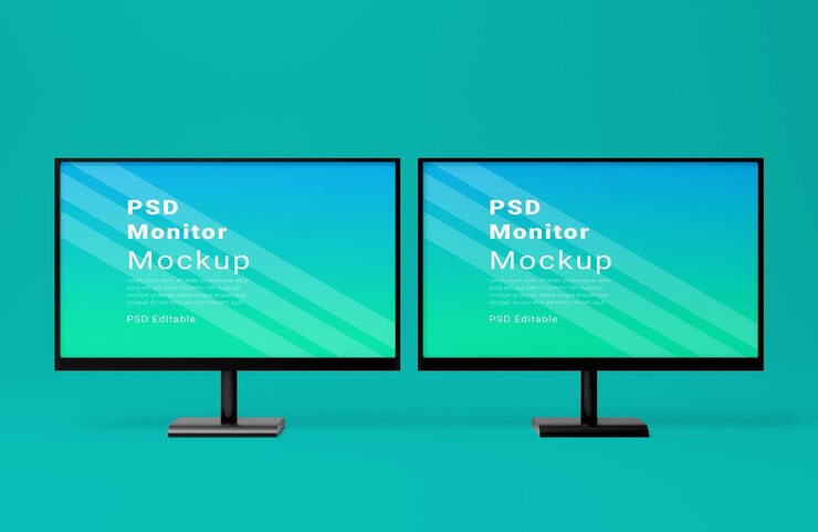 PSD mockup del monitor de psd