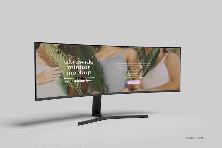 PSD mockup monitor ultrawide