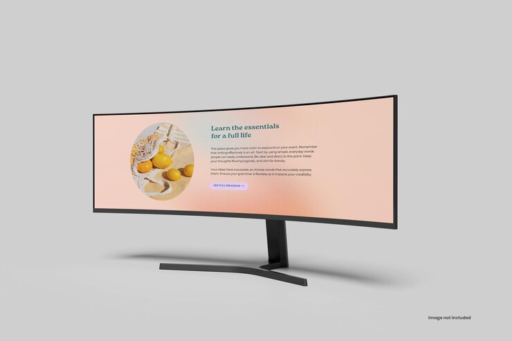 PSD mockup monitor ultrawide