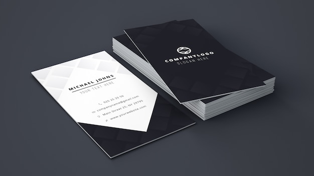 PSD mockup de montón de tarjetas de visits