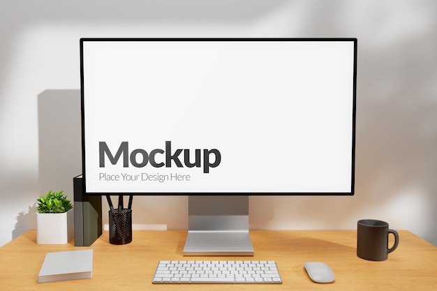Mockup multiuso del monitor