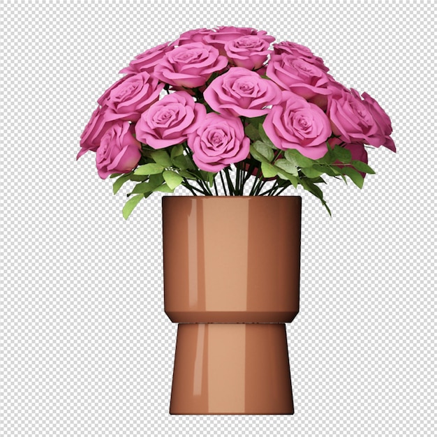 mockup of 3d rendered plants in pot