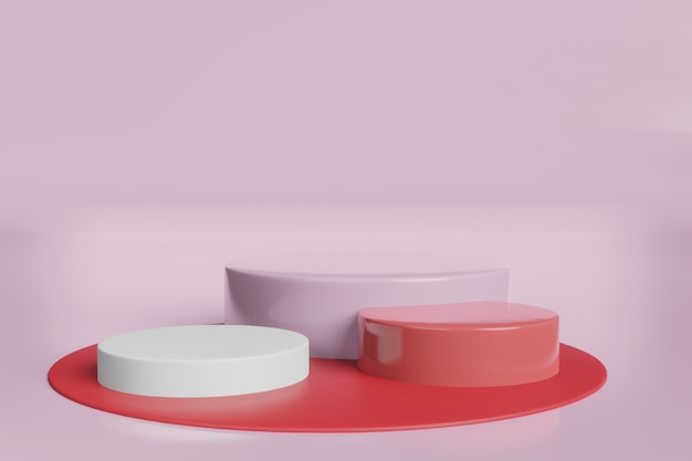 Mockup of 3d rendering stage display