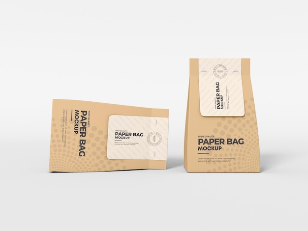 Mockup de packaging de bolsa de papel