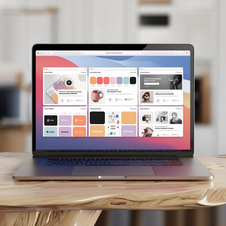 PSD mockup de la página web