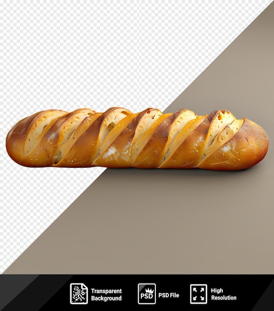 PSD mockup de pain de baguette sur un fond isolé png