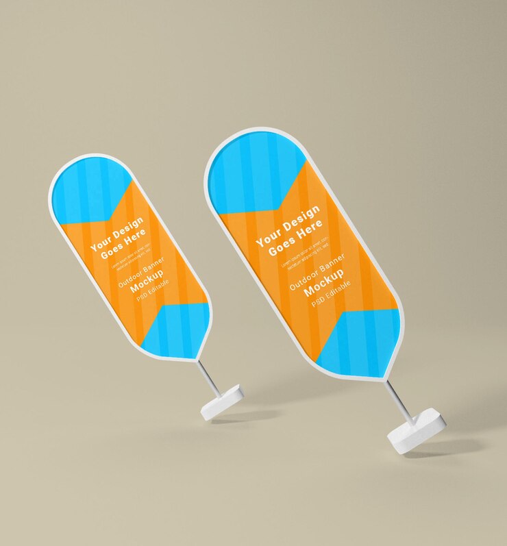 PSD mockup de pancartas al aire libre para publicidad y promoción