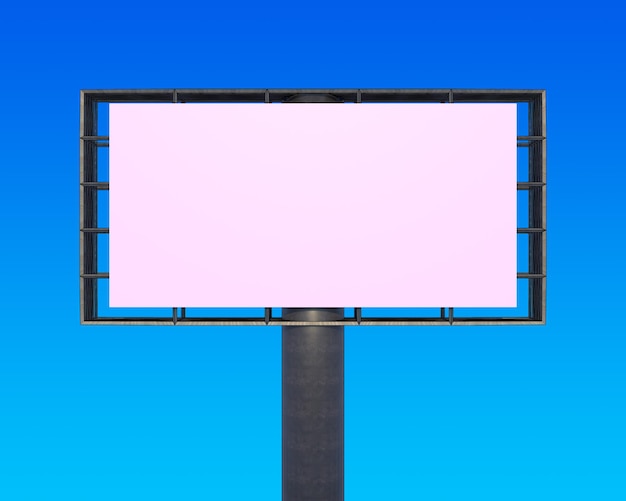 Mockup de panneau d'affichage en blanc PSD