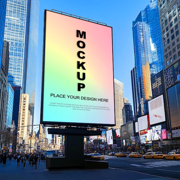 Mockup de panneau d'affichage urbain vide pour une conception personnalisée