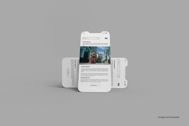 Mockup de la pantalla de la aplicación