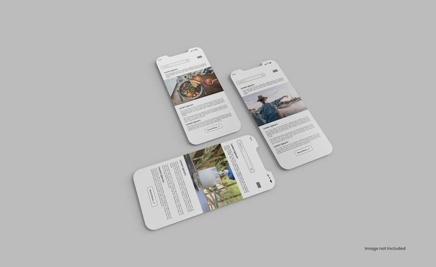 Mockup de la pantalla de la aplicación