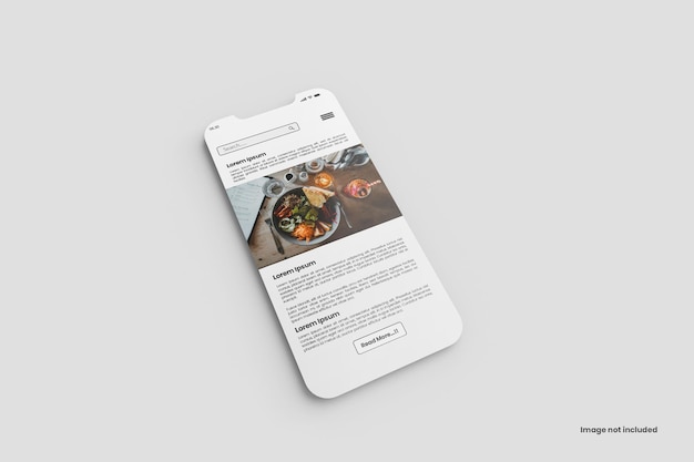 Mockup de la pantalla de la aplicación