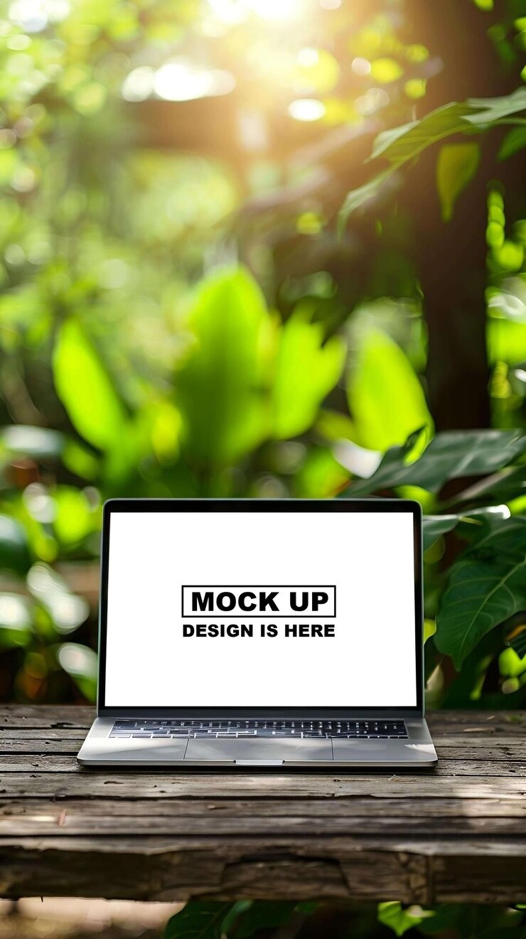Mockup de la pantalla de la computadora portátil Mockup del mostrador de la laptop Mockup la pantalla del mostrador Mockup Mockup digital Mockup PSD Mockup gratuito PSD