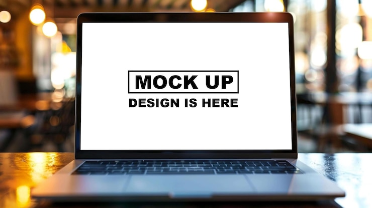 Mockup de la pantalla de la computadora portátil Mockup del mostrador de la laptop Mockup la pantalla del mostrador Mockup Mockup digital Mockup PSD Mockup gratuito PSD