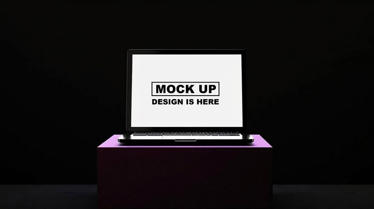 Mockup de la pantalla de la computadora portátil Mockup del mostrador de la laptop Mockup la pantalla del mostrador Mockup Mockup digital Mockup PSD Mockup gratuito PSD