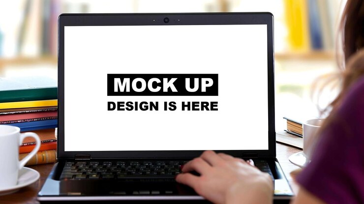 PSD mockup de la pantalla de la computadora portátil mockup del mostrador de la laptop mockup la pantalla del mostrador mockup mockup digital mockup psd mockup gratuito psd