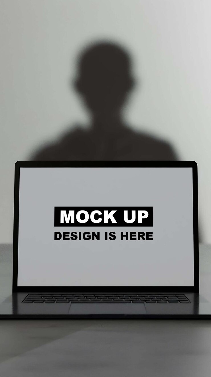 Mockup de la pantalla de la computadora portátil Mockup del mostrador de la laptop Mockup la pantalla del mostrador Mockup Mockup digital Mockup PSD Mockup gratuito PSD