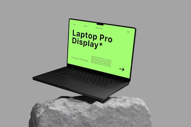 Mockup de la pantalla de la computadora portátil Pro