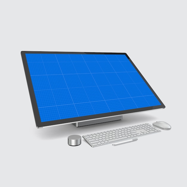 Mockup de la pantalla de la computadora