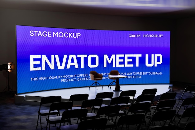 Mockup de la pantalla de la conferencia