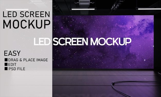 Mockup de la pantalla LED