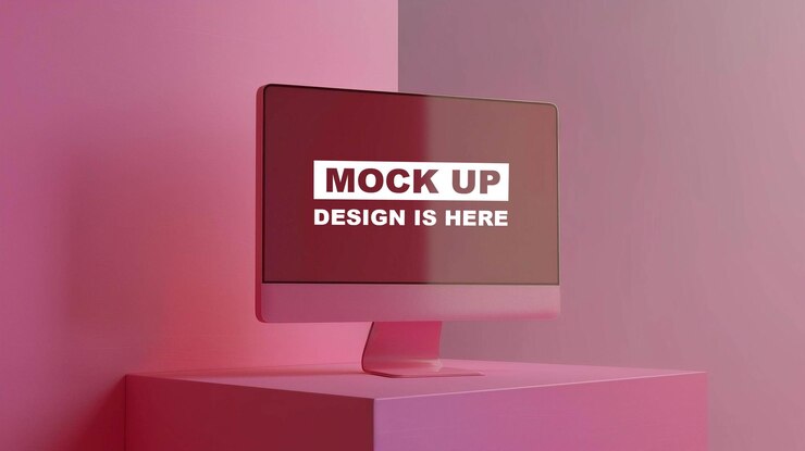 Mockup de la pantalla Mockup del monitor Mockup la pantalla digital Mockup PSD Mockup iMac Mockup Mockup para PC
