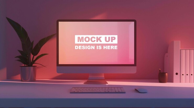 Mockup de la pantalla Mockup del monitor Mockup la pantalla digital Mockup PSD Mockup iMac Mockup Mockup para PC