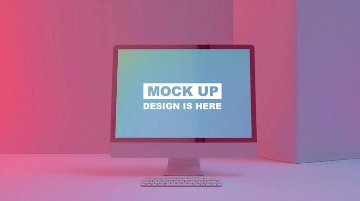 Mockup de la pantalla Mockup del monitor Mockup la pantalla digital Mockup PSD Mockup iMac Mockup Mockup para PC
