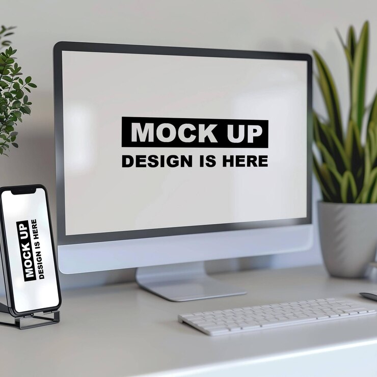 Mockup de la pantalla Mockup del monitor Mockup la pantalla digital Mockup PSD Mockup iMac Mockup Mockup para PC